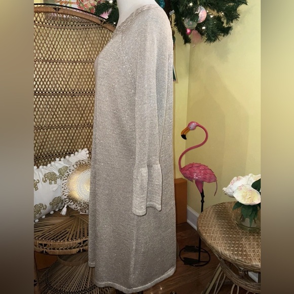 Lilly Pulitzer NWT Carino Sweater Dress Gold Metallic $198 Size XL Gorgeous! - Picture 6 of 9